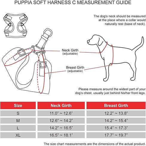 Puppia Dog Harness Comfort Mesh Step-in All Season No Pull No Choke Walking Training Adjustable Neck & Chest for Small & Medium Dog - Orange - M in Saudi Arabia