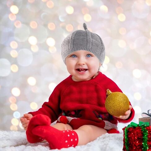 Baby Beret Hat Toddler Winter Knitted Beanie Cap Little Girls Stylish Warm Hat for 0~3 Years in Saudi Arabia
