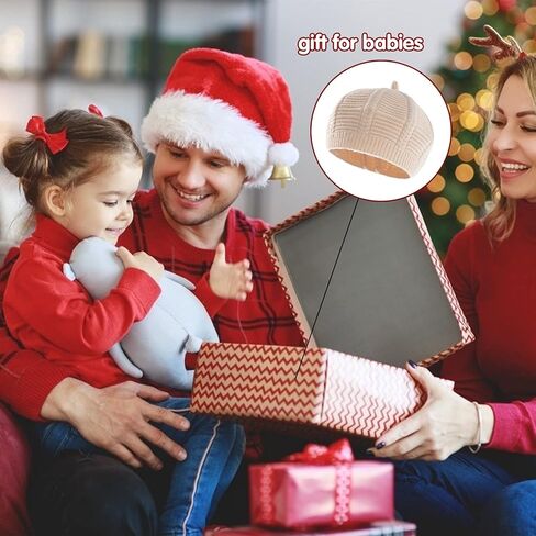 Baby Beret Hat Toddler Winter Knitted Beanie Cap Little Girls Stylish Warm Hat for 0~3 Years in Kuwait