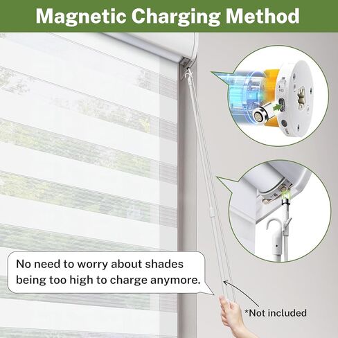ستائر ميلين الآلية لكابل شحن مغناطيسي للنافذة مع موصلات مغناطيسية من النوع C Micro USB وDC35 فقط للظلال الآلية in Kuwait