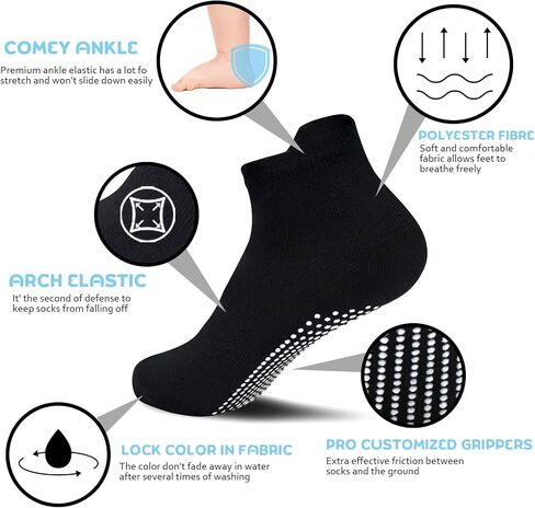 HYCLES 15 Pairs Toddler Socks, Kids Grip Socks for 6-12 Month 1-7 Years Non Slip Ankle Sock for Baby Boys Girls in Saudi Arabia