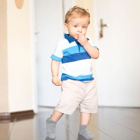 HYCLES 15 Pairs Toddler Socks, Kids Grip Socks for 6-12 Month 1-7 Years Non Slip Ankle Sock for Baby Boys Girls in Saudi Arabia