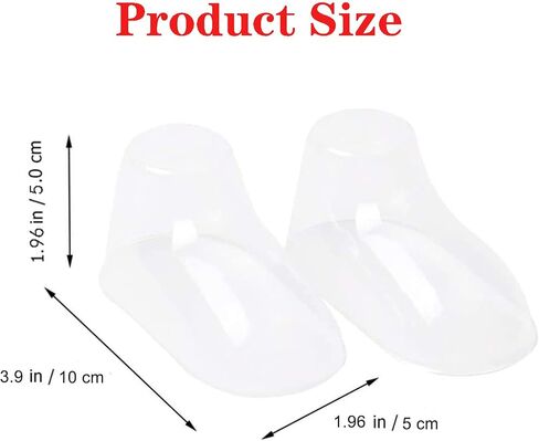 100Pcs Clear Plastic Baby Feet Display, Baby Booties Crochet Shoes Socks Showcase, Toddler Shoes Supports Shoe Forms Stand Holder for Store and Home Use, 50Pair, 8CM in Saudi Arabia
