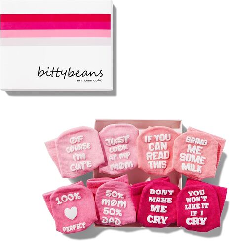 Mommachi Baby Boy Essentials Holiday Gift، هدايا الأطفال حديثي الولادة - جوارب زرقاء للأطفال من عمر 6 إلى 12 شهرًا، المجموعة الزرقاء المثالية لهدايا حديثي الولادة - 4 أزواج من جوارب الأطفال الصبيان مع صندوق هدايا in Kuwait