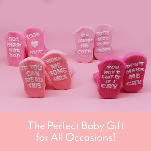 Mommachi Baby Boy Essentials Holiday Gift، هدايا الأطفال حديثي الولادة - جوارب زرقاء للأطفال من عمر 6 إلى 12 شهرًا، المجموعة الزرقاء المثالية لهدايا حديثي الولادة - 4 أزواج من جوارب الأطفال الصبيان مع صندوق هدايا in Kuwait