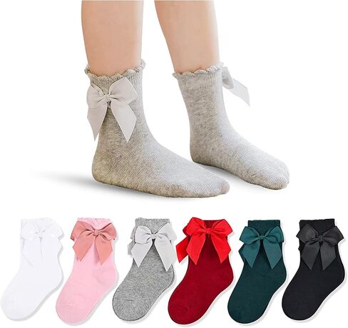 جوارب sockfun للفتيات حديثي الولادة والرضع والأطفال الصغار، جوارب للبنات هدايا للفتيات الرضع في عبوة من 5/6 in Saudi Arabia