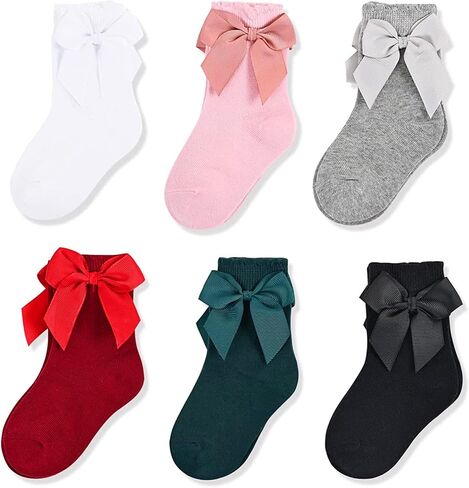 جوارب sockfun للفتيات حديثي الولادة والرضع والأطفال الصغار، جوارب للبنات هدايا للفتيات الرضع في عبوة من 5/6 in Saudi Arabia