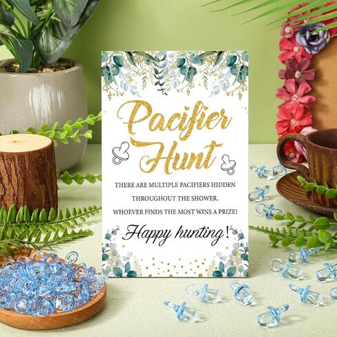 51 قطعة من ألعاب استحمام الطفل الرائعة من ثايل تتضمن علامة صيد مصاصة الطفل و50 لهاية أطفال من الأكريليك لهايات صغيرة لألعاب استحمام الطفل ومجموعات هدايا للكشف عن جنس الطفل (كرافت) in Kuwait