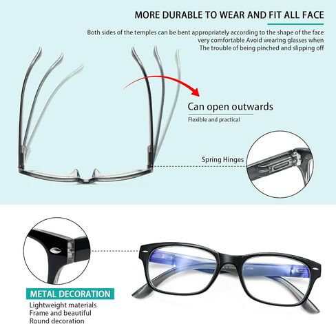 نظارات القراءة SIGVAN 5 حزم الضوء الأزرق حجب النظارات جودة الربيع المفصلي قارئات الكمبيوتر الملونة للنساء والرجال in Kuwait