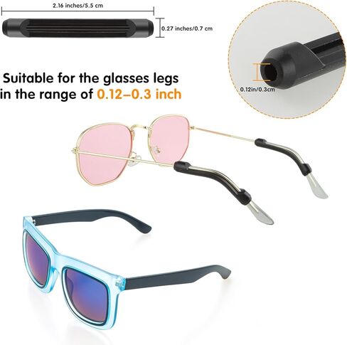 WLLHYF 6 Pairs Silicone Glasses Temple Tips Sleeve Holder Non-Slip Comfortable Glasses Ear Grippers Holder for Reading Glasses Sunglasses Glasses Arm Pads Accessories in Kuwait
