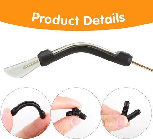 WLLHYF 6 Pairs Silicone Glasses Temple Tips Sleeve Holder Non-Slip Comfortable Glasses Ear Grippers Holder for Reading Glasses Sunglasses Glasses Arm Pads Accessories in Kuwait