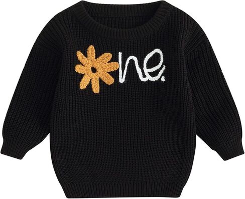Karwuiio Toddler Baby Girl Boy Sweater Baby Knit Pullover Sweatshirt Infant Fall Winter Clothes in Kuwait