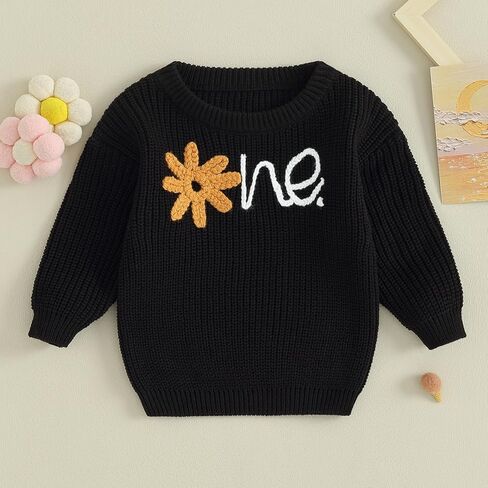 Karwuiio Toddler Baby Girl Boy Sweater Baby Knit Pullover Sweatshirt Infant Fall Winter Clothes in Kuwait