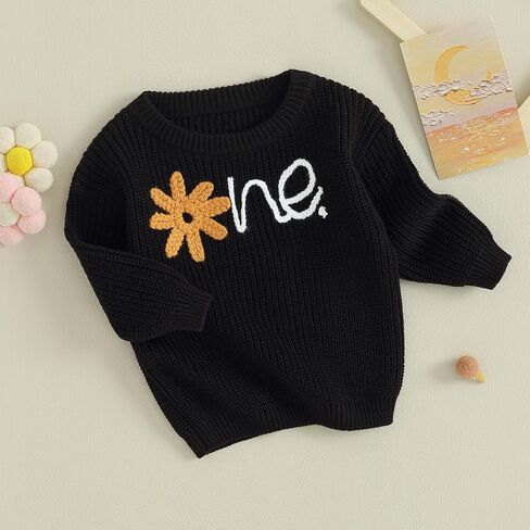 Karwuiio Toddler Baby Girl Boy Sweater Baby Knit Pullover Sweatshirt Infant Fall Winter Clothes in Kuwait