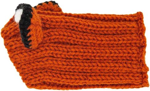 زي الثعلب من Zoo Snoods للكلاب - غطاء رأس دافئ بدون غطاء للأذن للحيوانات الأليفة، زي للكلاب مع آذان للشتاء والهالوين والكريسماس ورأس السنة الجديدة، أغطية أذن من الغزل الناعم (متوسط) in Kuwait