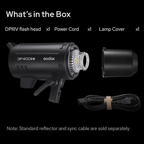 Godox DP400III-V DP400IIIV 400Ws Professional Studio Strobe Flash Light,GN87 0.1-1S Recycle Time,2.4G X System,Bowens Mount with 30W LED Modeling Lamp for Wedding,Portrait,Fashion,Product Photography in Saudi Arabia