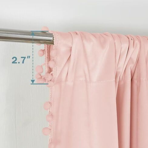 ستائر yurihome pom pom المخملية مقاس 120 بوصة لغرفة النوم، ستائر مخملية زمردية - ستائر نافذة معزولة حراريًا لتعتيم الشمس وحاجبة للشمس لغرفة المعيشة، لوحتان، 52 × 120 بوصة in Kuwait