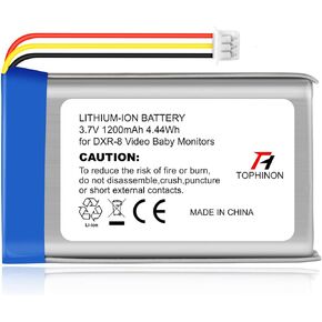 Tophinon Replacement Battery for Infant Optics DXR-8 Baby Monitor Battery Sp 803048,3.7V 1200mAh Lithium-ion Rechargeable