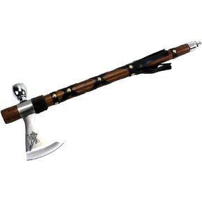 Wuu Jau Co L-117 Native American Peace Pipe Tomahawk Ax، 18 بوصة، بني in Kuwait