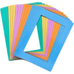 Juvale 15-Pack 4x6 Magnetic Picture Frames for Refrigerator, Locker, Office, Kitchen Cabinet, Classroom, Arts and Crafts Projects, Holds 4x6 Photos (5 Colorful Borders) in Saudi Arabia