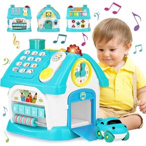 Baby Toys Montessori Birthday Gift: 6-in-1 Baby Musical Toys for 1+ Year Old - Educational Learning Activity Toys for Toddlers Age 1-3 First Birthday Gifts for Boys Girls 12 18 24 Months