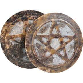 Soapstone Carved Altar Tile - 2 Pack - 3 Inches (Triquetra) in Saudi Arabia