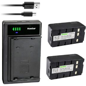 Kastar 2-Pack بطارية وشاحن USB ذكي بديل لباناسونيك BP-12 BP-15 BP-17 BP-18 HHR-V20A/1B HHR-V214A/K HHR-V40A/1B PV-213A PV-214A PV-215A PV- B18 PV-BP15 PV-BP17 VW-VBH1E VW-VBH2E in Kuwait