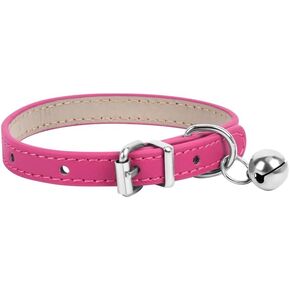 ChengFu XXS Dog Collar Teacup Dog Collar, Pink Dog Collar, Teacup Dog Collar for Small Dogs Cats, Pink, 3/8 inch Width