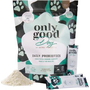 Only Good Dog Daily Probiotics for Dogs, Dog Probiotic Powder with Digestive Enzymes for Digestive Health, Gut Flora, Diarrhea, Fur & Skin Health, Immune Support - Flavorless (25 Sticks) in Saudi Arabia