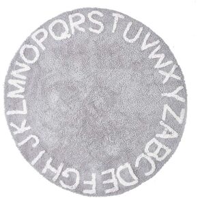 ABC Nursery Rugs Round Kids Rug Circle Alphabet Rug Kids Play Mat for Infants Boys Girls Soft Cotton Carpet Educational Area Rug 47inch (Gray) in Kuwait