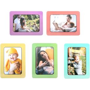 Magnetic Picture Frames For Refrigerator 4x6, Photo Magnet Frame for Fridge/Locker/Home/Office/Wall, Magnetic Locker Décor Accessories, Picture Magnet Sticker Pocket Sleeve Display Frame (5Packs )