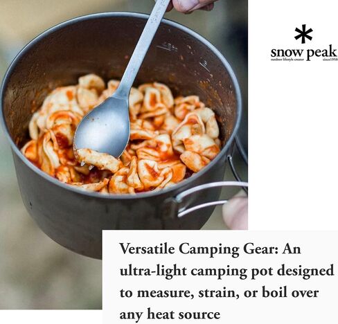 Snow Peak Titanium Cook & Save - Large Pot with Titanium & Plastic Lid - 2-Liter Capacity - 8.11 oz in Saudi Arabia