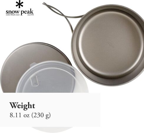 Snow Peak Titanium Cook & Save - Large Pot with Titanium & Plastic Lid - 2-Liter Capacity - 8.11 oz in Saudi Arabia