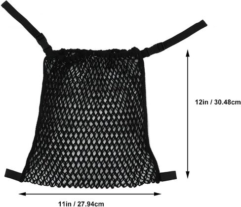 Baby Stroller Organizer, Polyester Net Mesh Storage Bag with Extra Large Storage Space Adjustable Cargo Net Bag for Carrying Diaper Toys and Snacks in Saudi Arabia