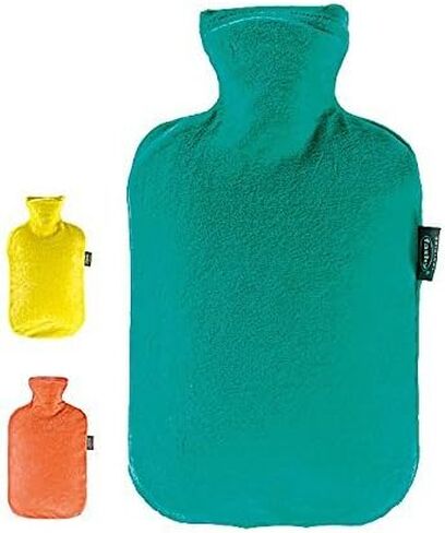 Velour Covered Hot Water Bottle (Assorted Colors) 2l hot water bottle by Fashy in Kuwait