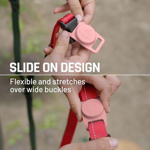 حامل طوق الكلب Mammoth Airtag، حامل Airtag القوي للكلاب هو الطريقة المثالية لتتبع كلبك عبر نظام تحديد المواقع العالمي (GPS) | يستخدم تقنية Apple لتتبع كلبك | لن يضر طوقك - أسود in Kuwait