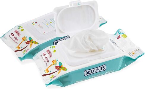 Dr. Talbot's Pacifier and Teether Wipes Naturally Inspired with Citroganix, Vanilla Milk (Pack of 2, 96 Count) in Kuwait