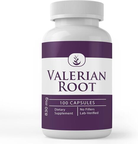 PURE ORIGINAL INGREDIENTS Valerian Root, (100 Capsules) Always Pure, No Additives Or Fillers, Lab Verified in Kuwait