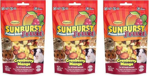 مانجو التوت البري من هيجينز سنبورست، 0.5 أونصة، فواكه مجففة بالتجميد لجميع الحيوانات الصغيرة (3 عبوات - 0.5 أونصة) in Kuwait