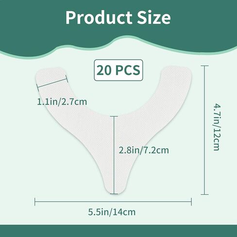 ZnnaYoha Skin Barrier Strips, Adhesive Barrier Extender Strips 20 Pcs, Y- Shaped Barrier Strips for All Colostomy Bags, Ostomy Supplies in Kuwait