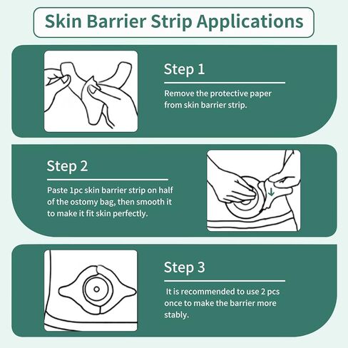 ZnnaYoha Skin Barrier Strips, Adhesive Barrier Extender Strips 20 Pcs, Y- Shaped Barrier Strips for All Colostomy Bags, Ostomy Supplies in Kuwait