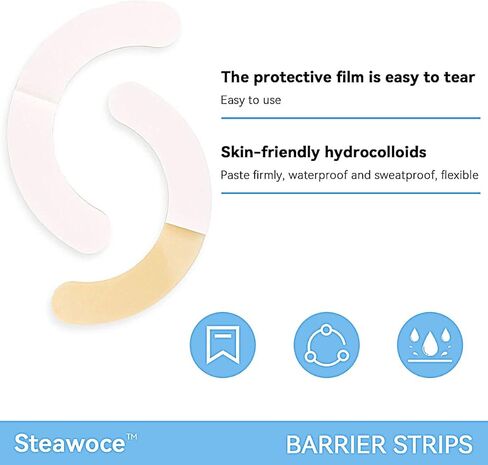 شرائط حاجز غرواني هيدروكولويد من ستياوسي، مطاط مقاوم للماء، لوازم الفطور لختم رائحة كيس ستوما الفطري - علبة من 20 قطعة in Kuwait