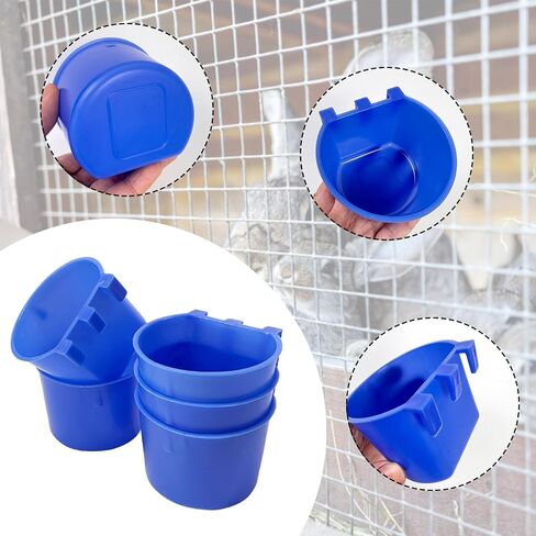 Rainmae 50 Pcs Cage Cups Birds Hanging Feeders Chicken Water Cups Bird Food Bowl 8 oz Plastic Bird Water Dispenser for Small Coop Parrot Parakeet Pet Poultry Pigeon Gamefowl Seed Bowl Supplies (Red) in Kuwait