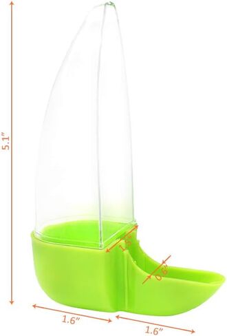 Birds Water Dispenser for Cage, Parakeet Feeder and Drinker Set, Plastic Seed & Water Dispenser, Automatic Bird Cage Water Feeder for Parrot Canaries Finches Budgie, 12 Days Capacity（4.05oz） in Kuwait