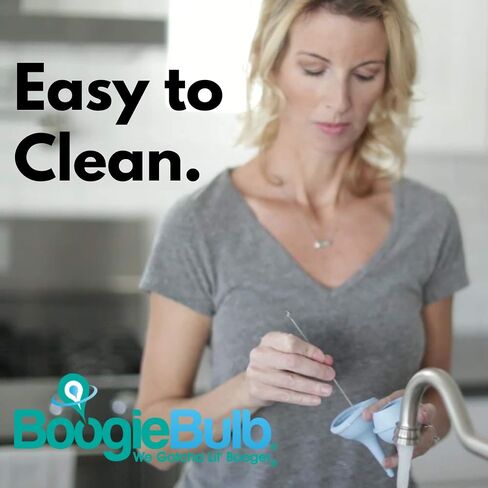 BoogieBulb Baby شفاط الأنف ومصاصة Booger لحديثي الولادة والأطفال الصغار والكبار - خالية من BPA - حقنة لمبة زرقاء بحجم 2 أونصة - منظف آمن للأنف - مصاصة أنف للأذن قابلة للتنظيف وقابلة لإعادة الاستخدام in Kuwait