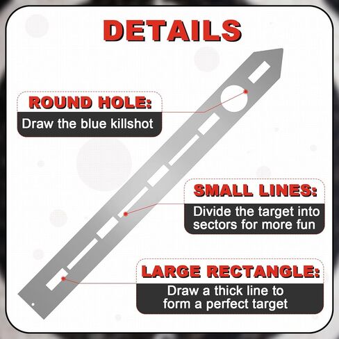 Axe Throwing Target Template Stainless Steel Target Template Stencil Comes with 3 Markers Axe Throwing Target Board Stencil Axe Throwing Set for Drawing Target Template, 20 x 2 Inches (Simple) in Kuwait