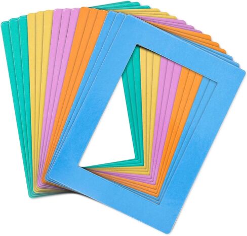 Juvale 15-Pack 4x6 Magnetic Picture Frames for Refrigerator, Locker, Office, Kitchen Cabinet, Classroom, Arts and Crafts Projects, Holds 4x6 Photos (5 Colorful Borders) in Saudi Arabia