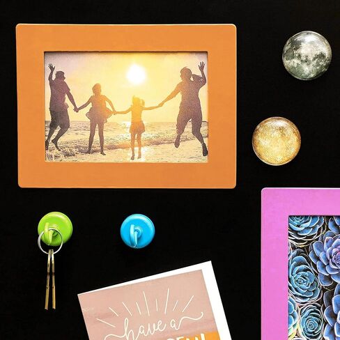 Juvale 15-Pack 4x6 Magnetic Picture Frames for Refrigerator, Locker, Office, Kitchen Cabinet, Classroom, Arts and Crafts Projects, Holds 4x6 Photos (5 Colorful Borders) in Saudi Arabia