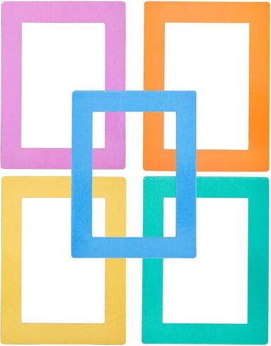 Juvale 15-Pack 4x6 Magnetic Picture Frames for Refrigerator, Locker, Office, Kitchen Cabinet, Classroom, Arts and Crafts Projects, Holds 4x6 Photos (5 Colorful Borders) in Saudi Arabia