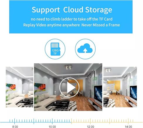 Kopfus WiFi Bulb Camera Light, 1080P Smart Security Camera Bulb, Wireless 360 Fisheye Camera Lamp with Floodlight & IR Night Vision/Motion Detection/Alert Events/Cloud & SD Card Storage/V380 App/M7 in Kuwait